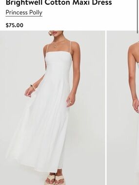 NWT Princess Polly Brightwell Cotton Maxi Dress